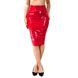 Сексуальна вінілова спідниця Art of Sex - Morgana з вирізом і шнурівкою, колір червоний, розмір S SO9671 фото 1