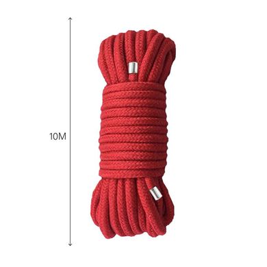 Веревка для BDSM MAI Bondage Rope Red, длина 10 м, диаметр 6,5 мм, полиэстер SO6574 фото