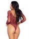 Сетчатое боди со стразами Leg Avenue Crystalized fishnet bodysuit Burgundy One Size