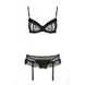 Сексуальный комплект с поясом для чулок Passion LOVELIA SET S/M, black